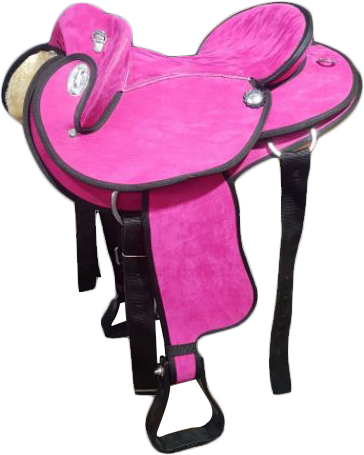 Pink-Synthetic Suede-Half Breed-Swinging Fender Saddle
