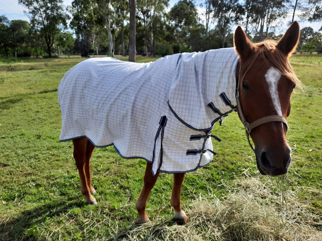Navy Blue Check Cotton Ripstop Combo – Payless Saddlery