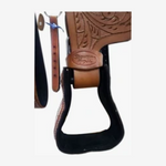 Kids / Pony- Dark Oil-Showtime Spirit- Ornate Carved leather  Show Western Saddle