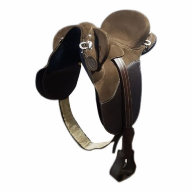 Brown- Outback Spirit- Synthetic stock Saddle- Fully Mounted