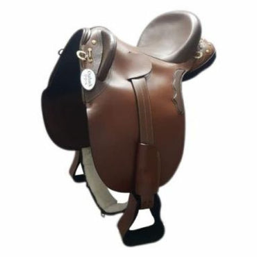 Brown Leather - Stock Saddle fully Mounted