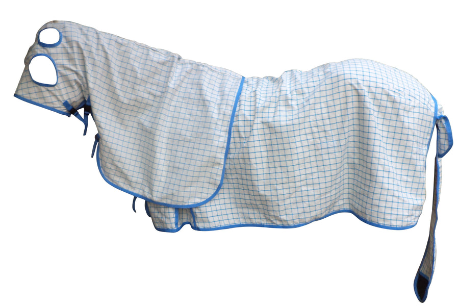 Blue Check Ripstop Cap Aqua Blue Check Cotton Ripstop Show Set – Payless Saddlery