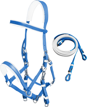 Conjunto De Cabezada Y Riendas Sin Bocado De PVC Para Caballo – NC EQUINE – Varios Colores Y Tallas