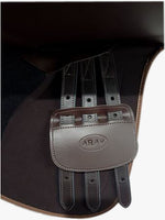 ARAV- CHANGEABLE GULLET- BROWN- All General Purpose Synthetic English Saddle-  With 4 Gullet set - Size 16/17/18