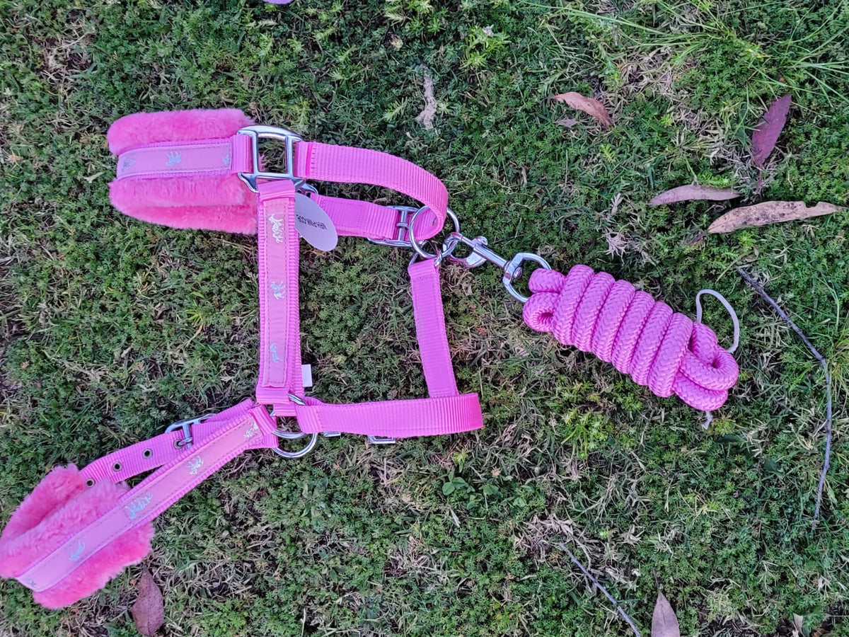 Mink Padded - Deluxe PP Halter and lead set - Full / COB and Pony ...
