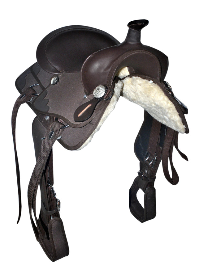 Kids-Brown- Synthetic Western Saddle