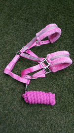 Pink-Crystal- Mink PP Halter and lead Set