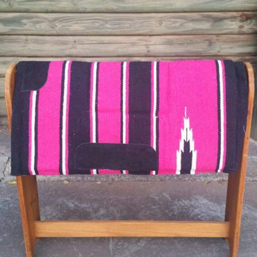 Pink-Navajo Print–Padded Saddle Pad With Fleece Linning