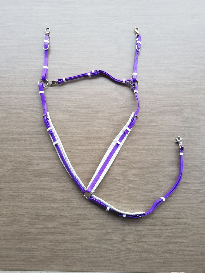 PVC-Purple-White-Padded Breastplate