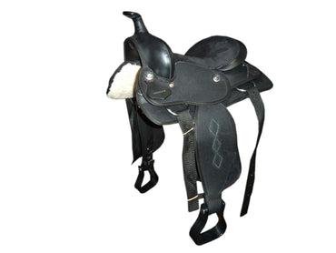Black- Synthetic Western Saddle