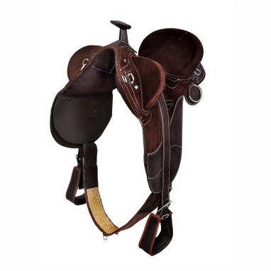 Brown-Synthetic Stock Saddle With horn