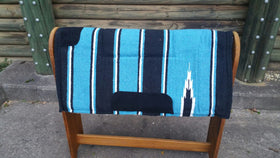 Blue- Navajo Print – Padded  Saddle Pad With Fleece Linning