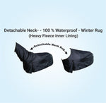 Detachable Neck- 100% waterproof - 600 Denier Ripstop Combo - with heavy fleece Underside